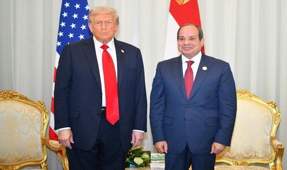 ترامب يشكر السيسي على جهوده في التوسط لوقف إطلاق النار في غزة ويثمن الدور المصري والعلاقات الثنائية
