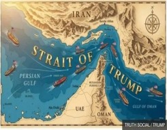 المغرب اليوم - الرئيس الأميركي ينشر خريطة لمضيق هرمز عقب إعادة تسميته إلى 